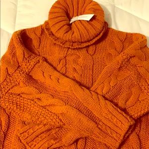 Nordstrom Burnt Orange Chunky Sweater
